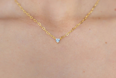 SWEETHEART HEART CHAIN NECKLACE GOLD