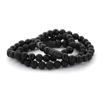 Rebel and Rose Black Moon - All-Black 8mm Bracelet